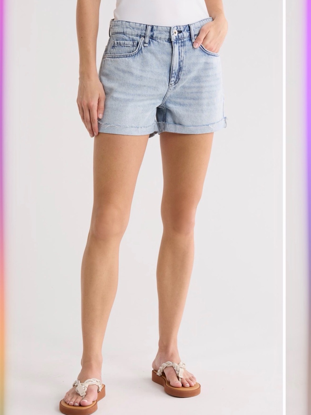 rag & bone Light Blue Dylan Denim Cutoff Shorts NWT size 32